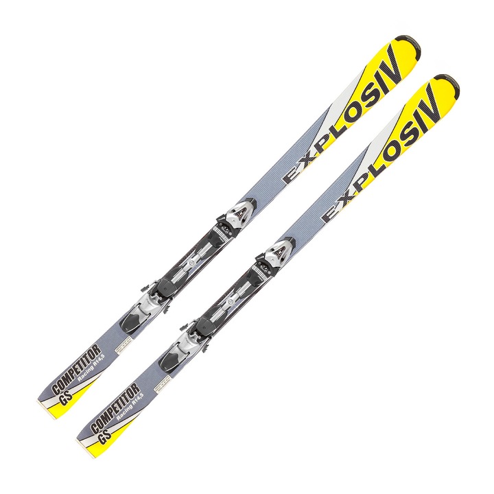 Експлозивни ски COMPETITOR GS M08 с връзки SLD11 сиво/жълто 169
