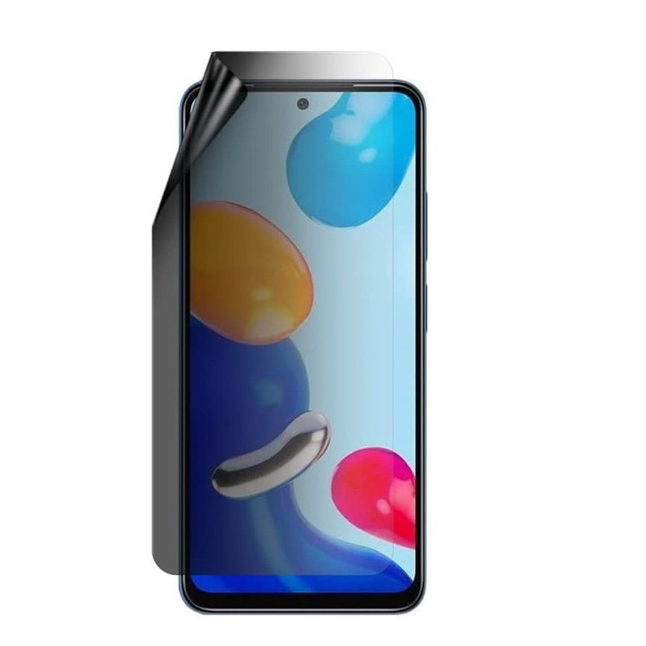 Folie Privacy Premium pentru Xiaomi Redmi Note 11, protectie ecran, silicon regenerabil