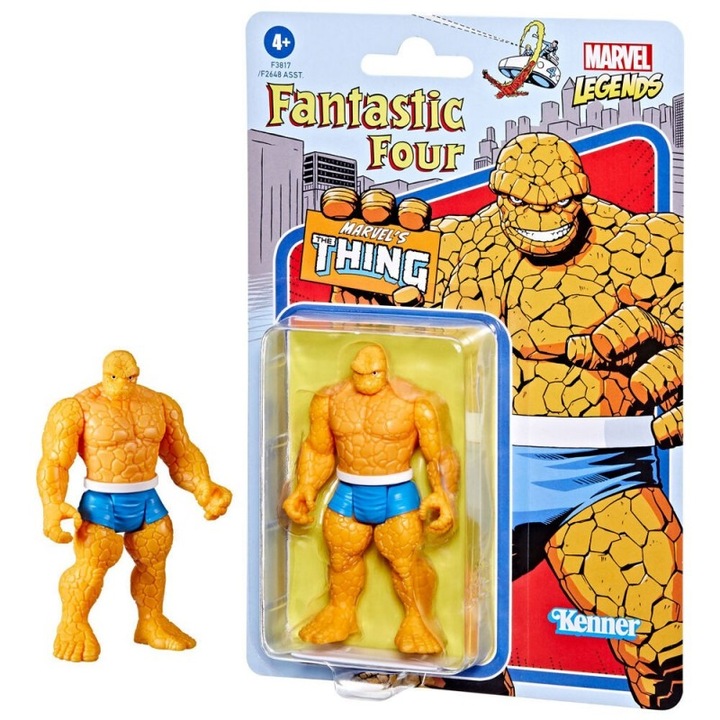Figurina Marvel Retro Collection Fantastic Four The Thing, 9cm, Multicolor