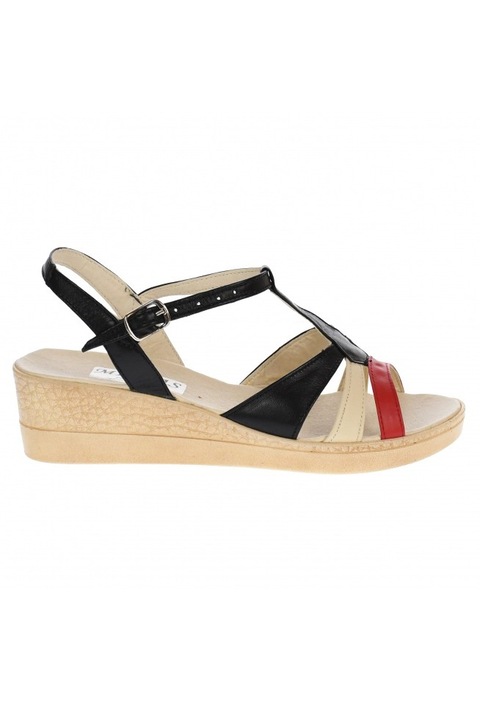 Sandale dama, piele, S21, Multicolor