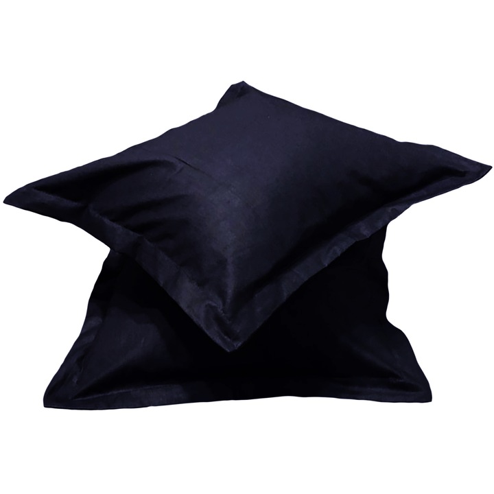 Set doua huse de perna, 40X40cm, bleumarin, din colectia "Monocrom" din bumbac ranforce, by Liz Line - SPR40/4028