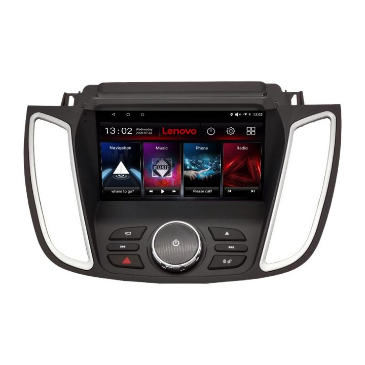 Dedikált navigáció Lenovo Ford Kuga 2015-2020 SYNC2 és SYNC3, Octacore Qualcomm, 4 Gb RAM, 64 Gb HDD, 4G, QLED 2K, DSP, Carplay, Bluetooth