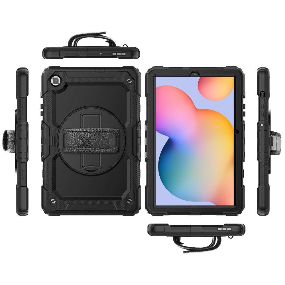 Pachet 360: Husa cu folie integrata Samsung Galaxy Tab S6 Lite 10.4 inch Shockproof Armor, negru