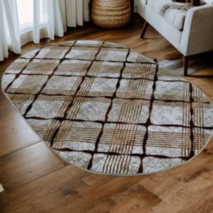 Covor Victoria 125x200 cm oval -0793 maro