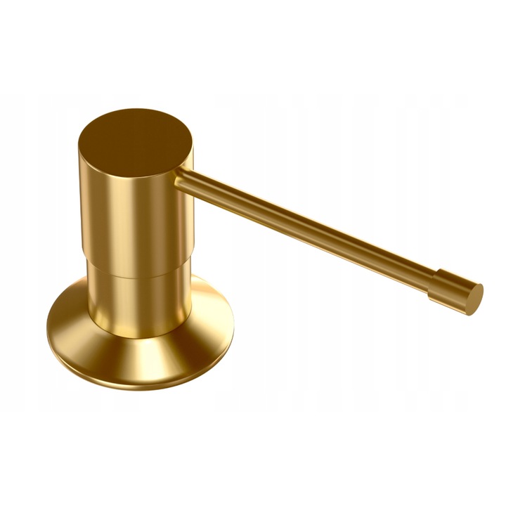 Granitán mosogató adagoló, 300 ml, 250 mm, sárgaréz/PVC/rozsdamentes acél, arany