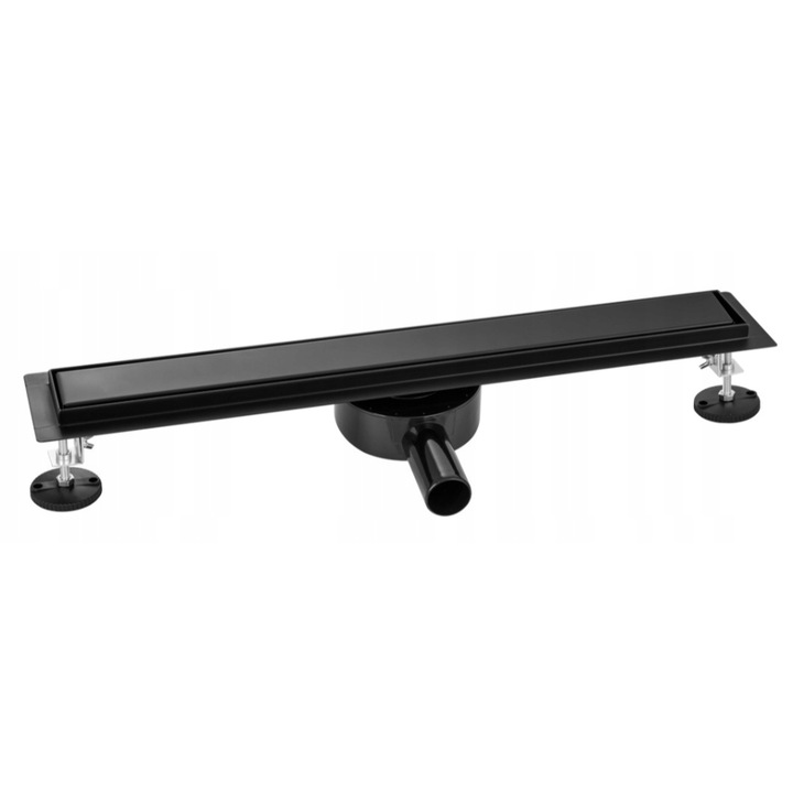 Rigola de dus Granitan, Otel inoxidabil, Negru, 1,2 mm