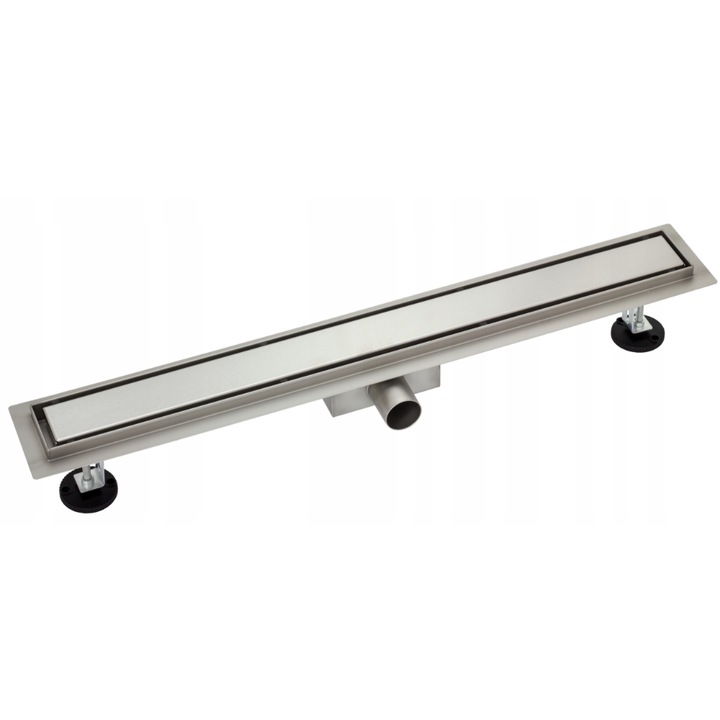 Линеен сифон, Гранит, Неръждаема стомана, 60см, Сребрист