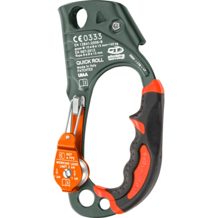 Blocator Climbing Technology, Stanga, Greutate maxima suportata 140 kg, Otel, Gri/Rosu