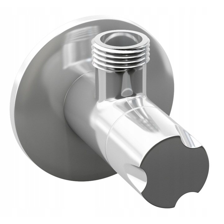 Robinet cu bila, granit, ceramic, 1/2"x3/8", pentru baterii, alama, culoare crom