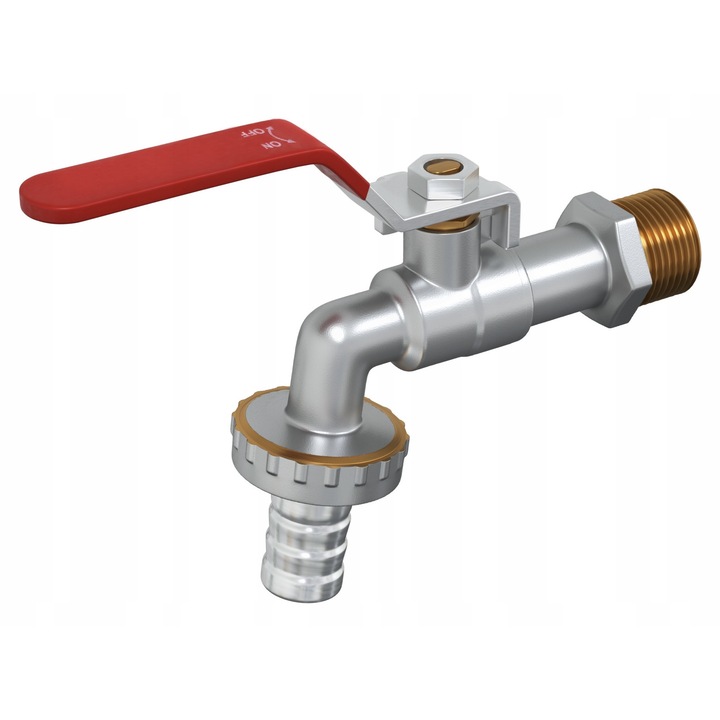 Robinet gradina, Granitan, Alama, Agintiu/Rosu