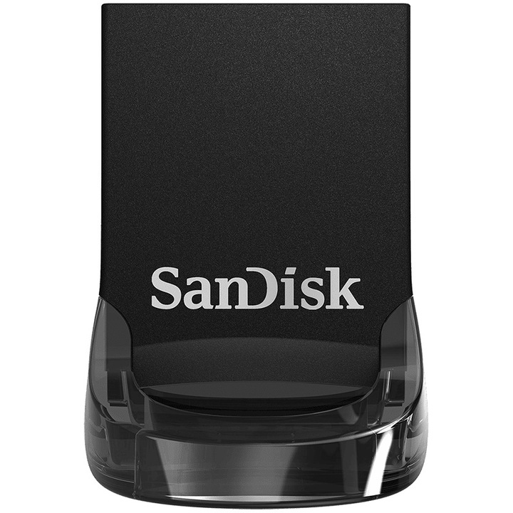 SanDisk Ultra Fit 512 GB-os USB flash meghajtó, USB 3.1, fekete