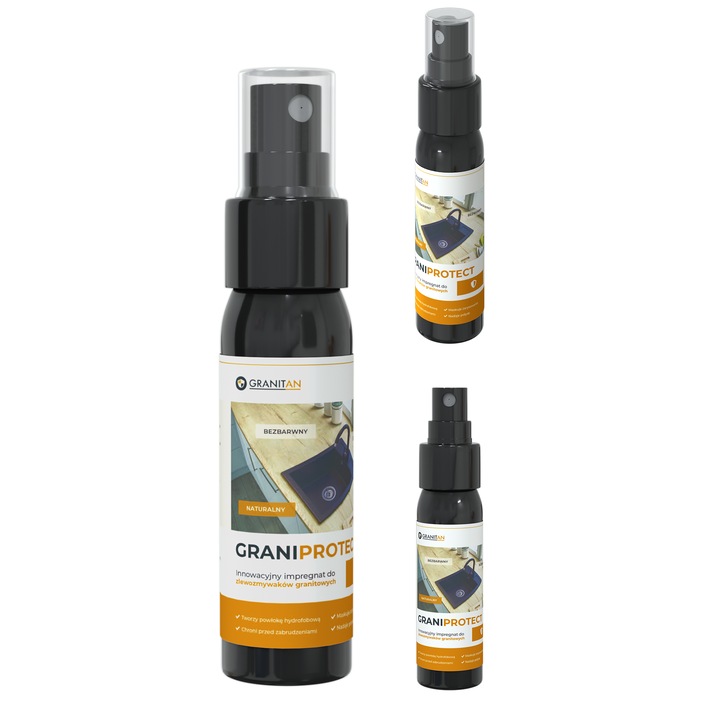 Impermeabilizant, granit, Graniprotect, pentru chiuvete de granit, ingrediente naturale, 30ml