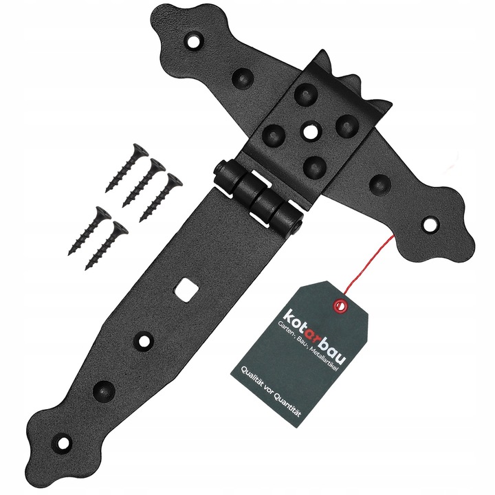 Balama in cruce Kotarbau, Pentru poarta, 150 x 35 mm, Otel, Negru