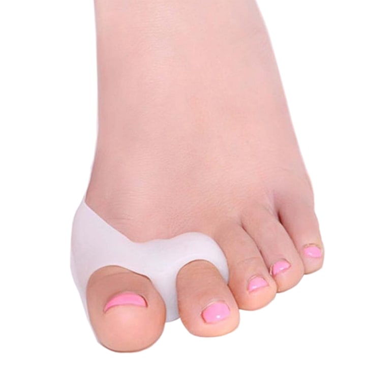 Set 3 perechi protectii pentru monturi si separatoare degete, 6 bucati, silicon, alb