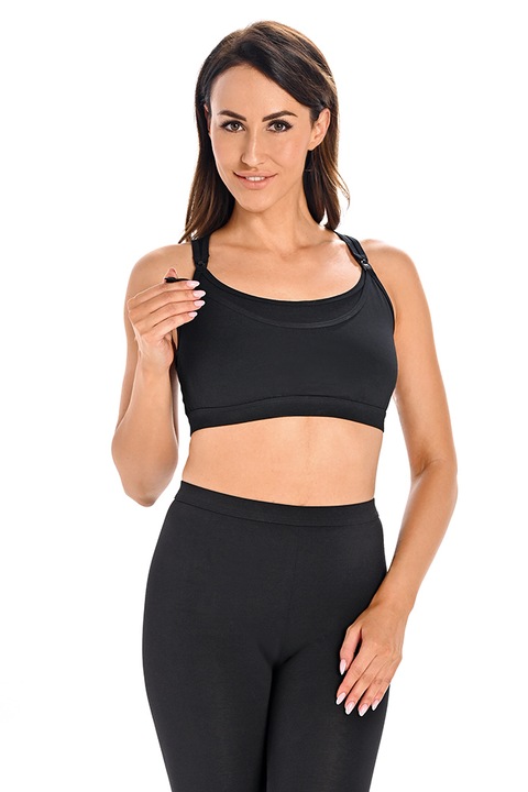 Дамско горнище за кърмачки, Памук, Maya, Teyli, Черен