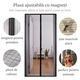 Plasa Magnetica Tantari Zenino - Pentru Usa, 220x100cm, Dimensiune Ajustabila 220x210x200, 100x90x80, Prindere Velcro, Negru