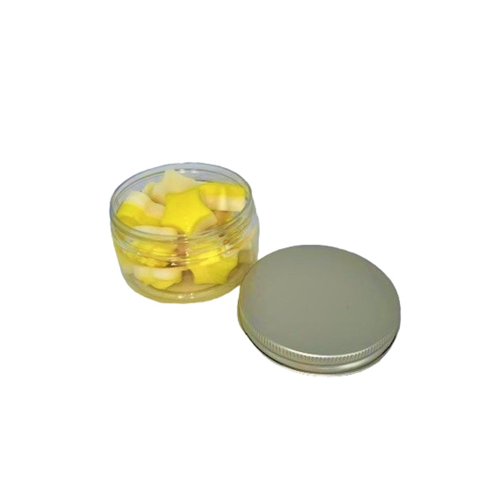 Ceara naturala parfumata de soia in borcan transparent, handmade, aroma Flori de primavara, 60 g