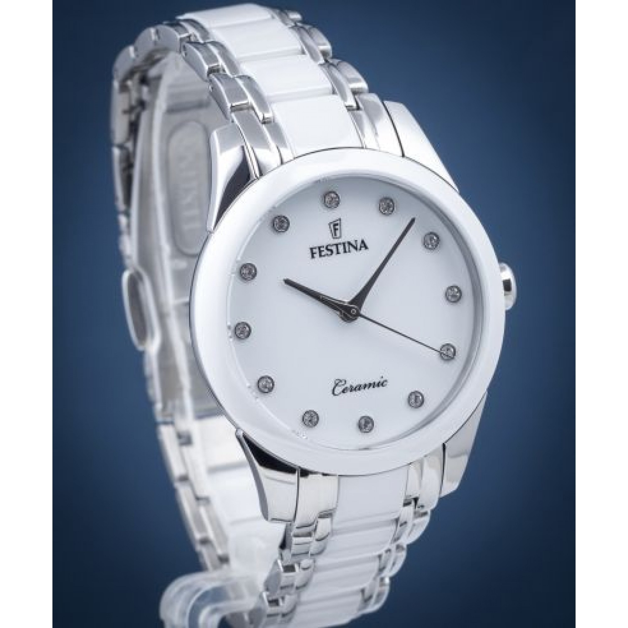 Дамски часовник Festina, Ceramic cu Cristale Swarovski, F20499/2 ...