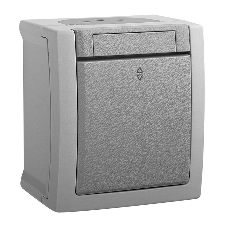 Intrerupator cap-scara IP54 Pacific Panasonic, PT, gri