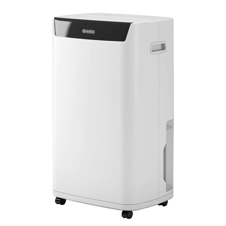 Dezumidificator Olimpia Splendid, Aquaria S1 24 P WiFi, 24 l/24 h, rezervor 5 l, 3 trepte de viteza, oscilare, indicarea umiditatii, timer, pornire intarziata, functie laundry, filtru triplu de aer, semnal sonor, alb
