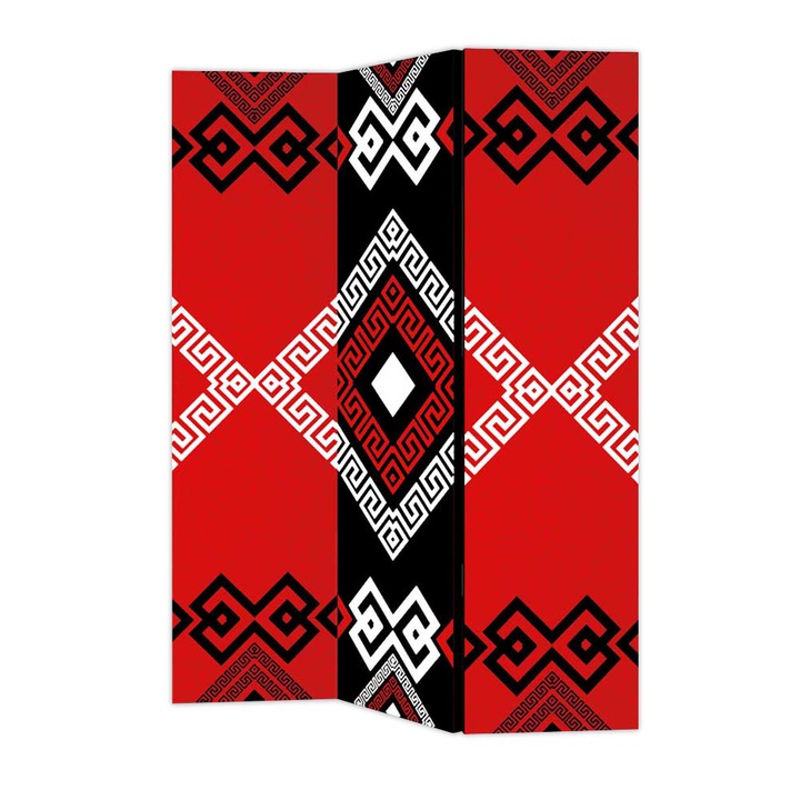 Paravan, Colors of Life, Lemn/Textil, 135 x 172 cm, 3 piese, Multicolor