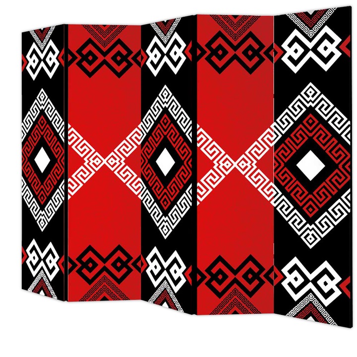 Сгъваем параван Colors of Life, Шевици, 225 х 172 см., текстил, Двустранен печат, 5 панела