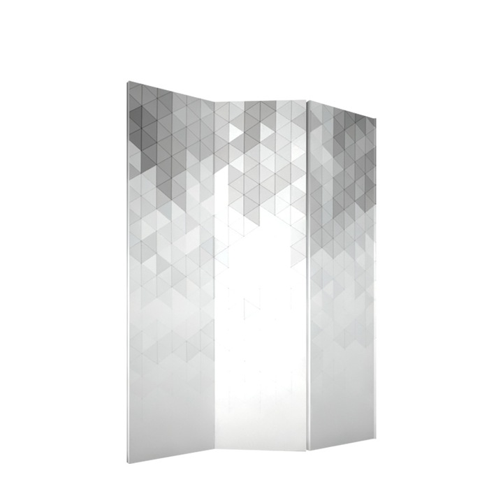 Сгъваем параван Colors of Life, Триъгълници, 135 х 172 см., текстил, Двустранен печат, 3 панела