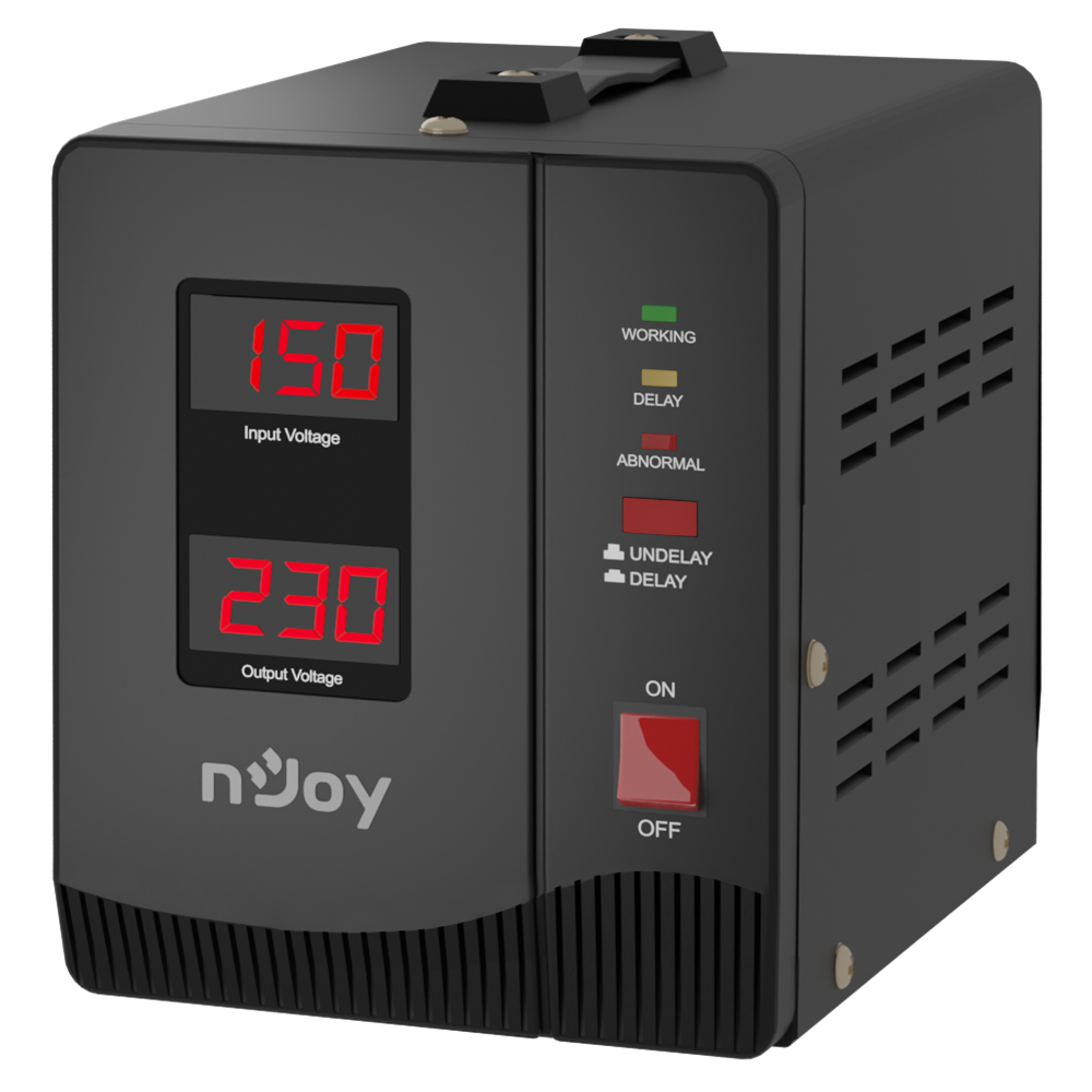 Stabilizator de tensiune nJoy Alvis 2000, 2000VA/1200W, LCD Display