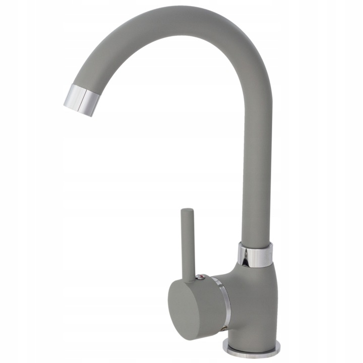 Смесител, Месингова и керамична глава, Сив