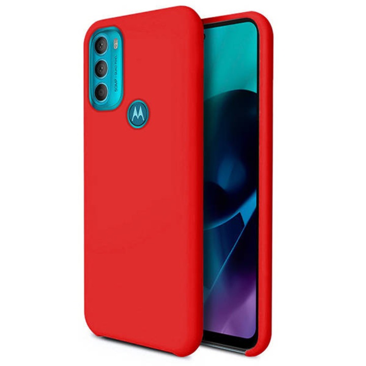 Капак за Motorola Moto G73 силиконов кейс червен