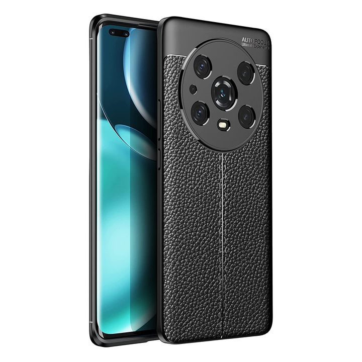 Husa pentru HONOR Magic4 Pro, Slim Antisoc, carcasa spate, Focus, Negru