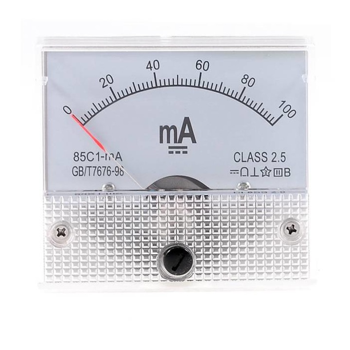 Амперметър, Директен, 100mA, Ф44mm