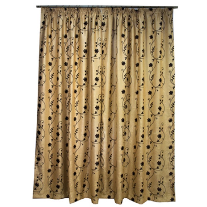 Set draperii Velaria floricica wenge, 2x200x260 cm
