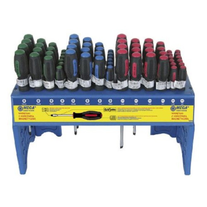 Комплект от 126 отвертки с гумена дръжка