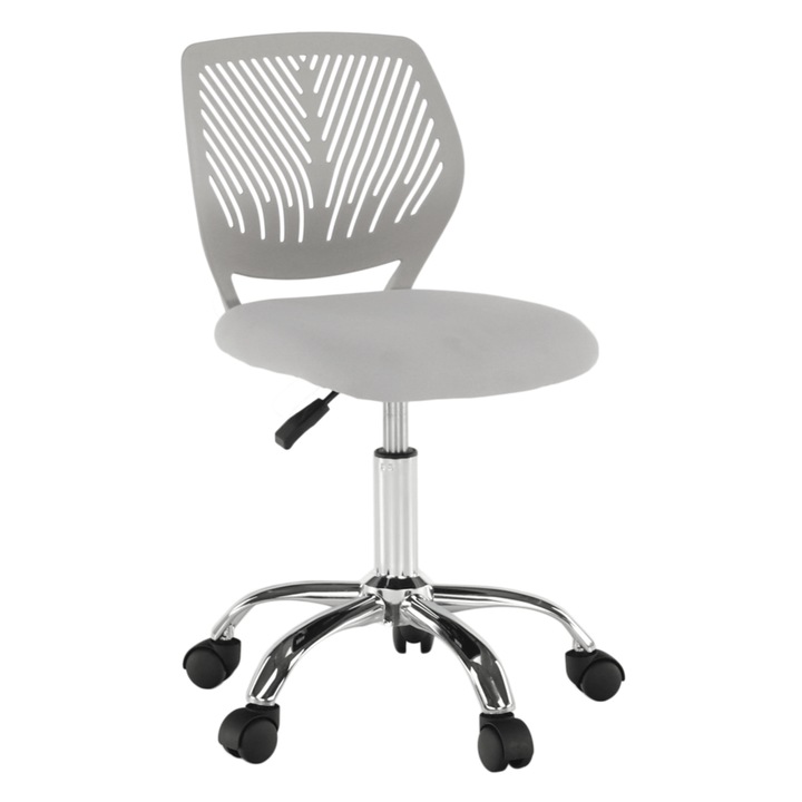 Selva сив офис стол хром крак 40x40x86.5 см
