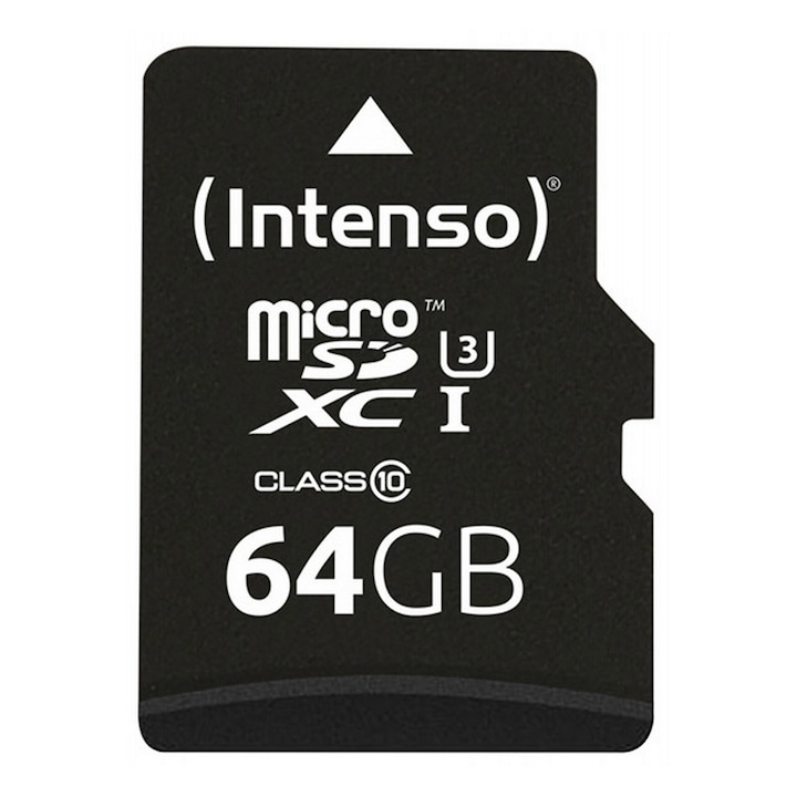 Micro SD карта с адаптер, Intenso, 64GB, Class 10 UHS-I Professional
