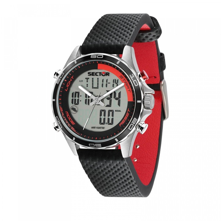 Мъжки часовник, сектор, R3271615001, червен, черен