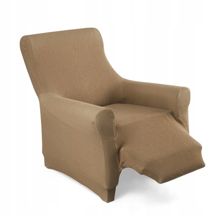 Husa elastica pentru fotoliu Relax, 60-100 cm, Poliester/Bumbac/Elastan, Bej