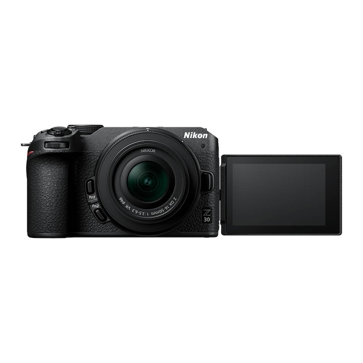 Aparat foto Mirrorless Nikon Z30 , 20.9 MP , 4K , Wi-Fi + Obiectiv 16-50mm, Negru