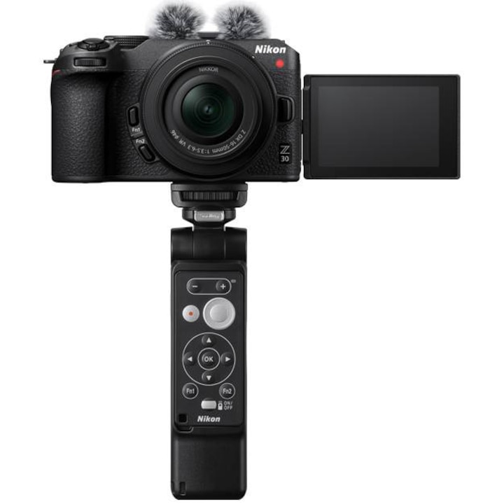 Aparat foto Mirrorless Nikon Z30 Vlogger Kit, 20.9 MP , 4K, Wi-Fi, + Obiectiv 16-50mm, Negru