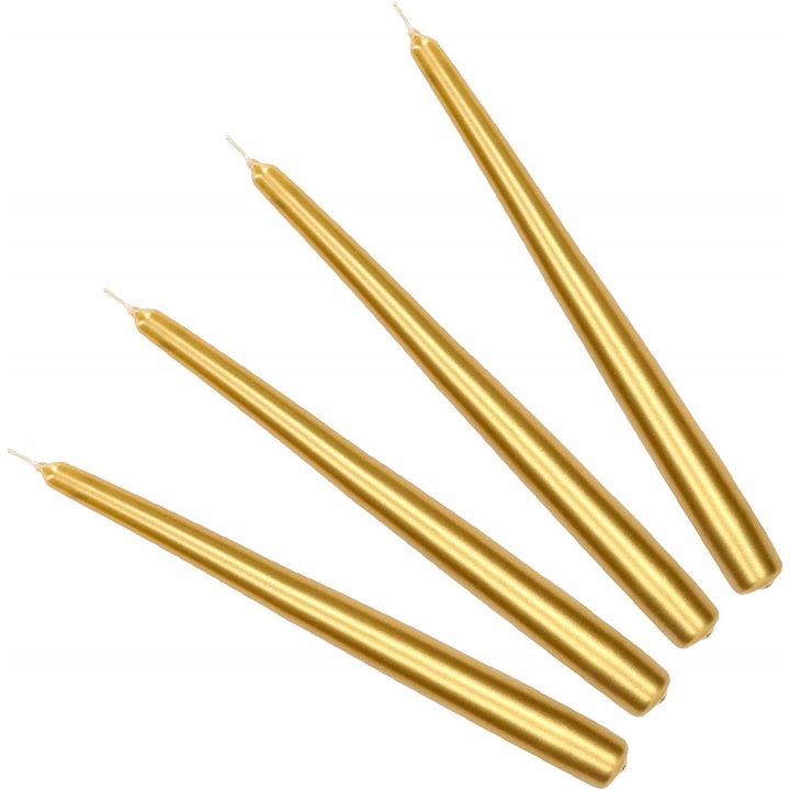 Set 4 lumanari de masa, Kotarbau, 245 mm, Auriu