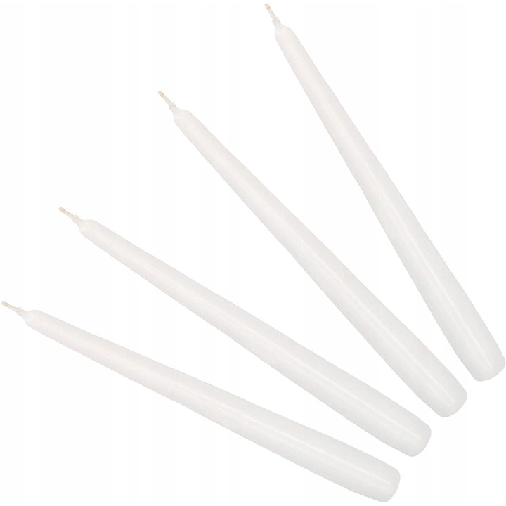 Set 4 lumanari de masa, Kotarbau, 245 mm, Alb