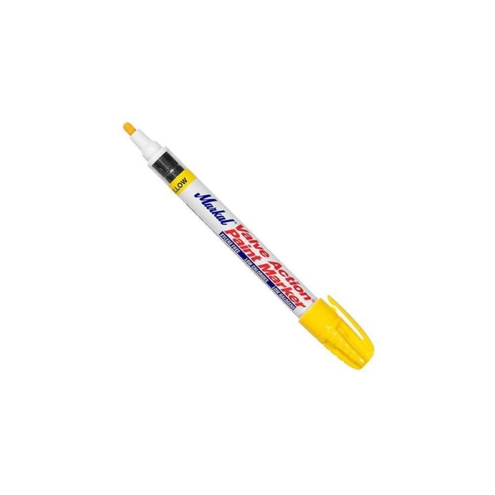 Перманентен маркер с жълта боя Markal Valve action