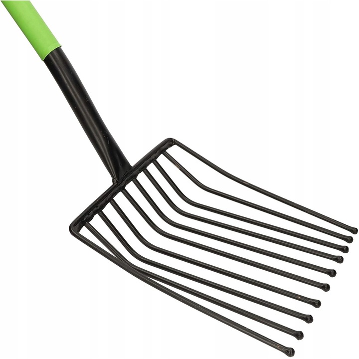 Set 10 furci Kotarbau, Pentru cartofi si sfecla, 1200 x 280 mm, Otel/Metal, Negru/ Verde