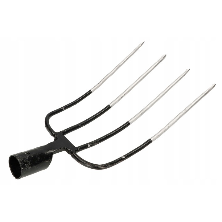 Furca cu 4 dinti Kotarbau, De uz casnic, 310 mm, Otel, Negru/Argintiu