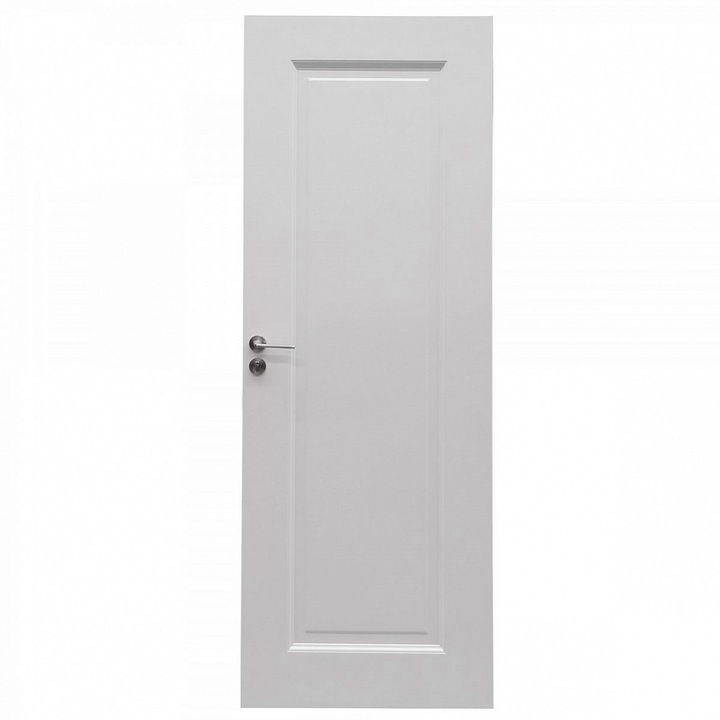 Интериорна дървена врата, BestImp B01-88-V, лява/дясна, бяла, 203 х 88 см, регулируема каса