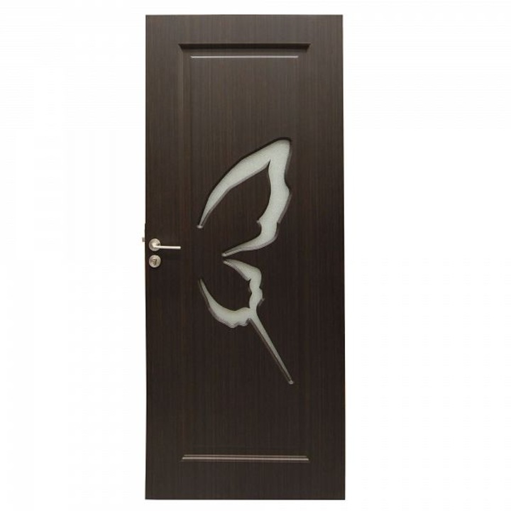 Интериорна дървена врата със стъкло BestImp B04-78-K, лява/дясна, венге, 203 х 78 см, регулируема каса