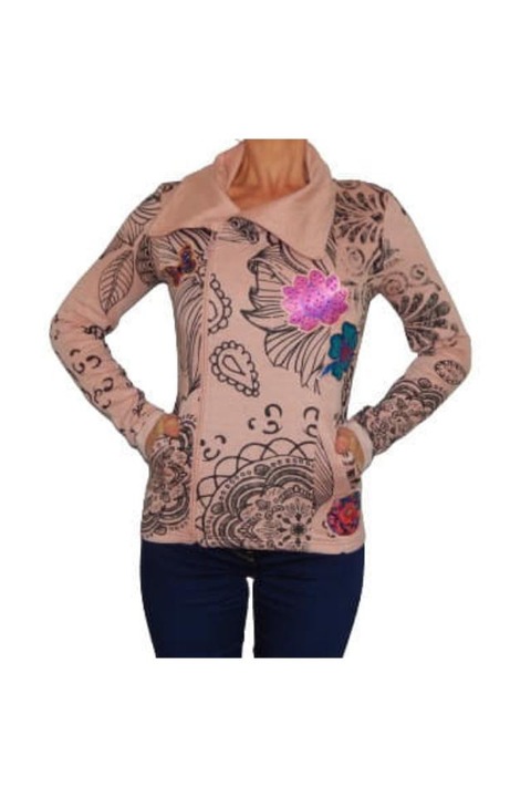 Hanorac Desigual 18WWSKXB, Roz prafuit, XS