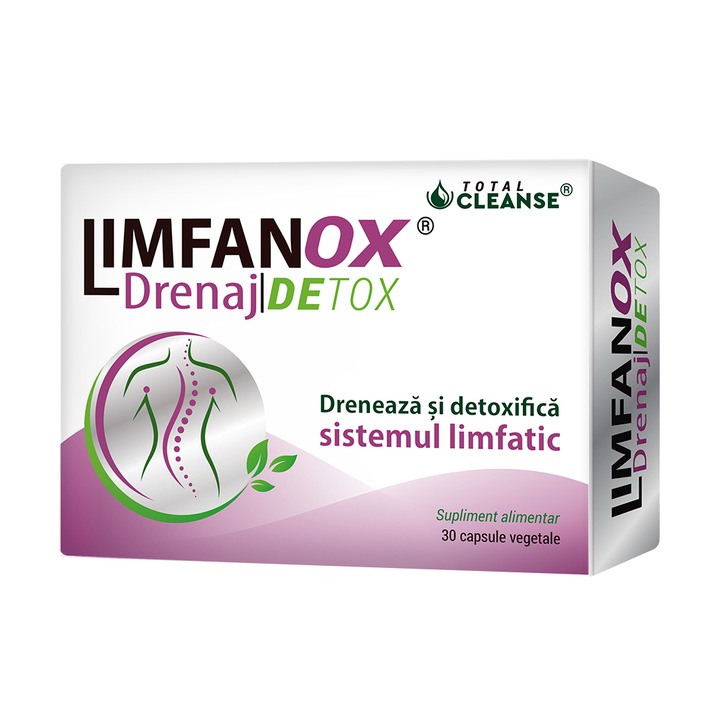 Táplálék kiegészítő Limfanox Drenaj Detox Total Cleanse, 30 kapszula