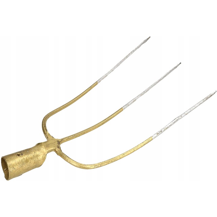 Furca cu 3 dinti Kotarbau, De uz casnic, 325 mm, Otel, Auriu/Argintiu